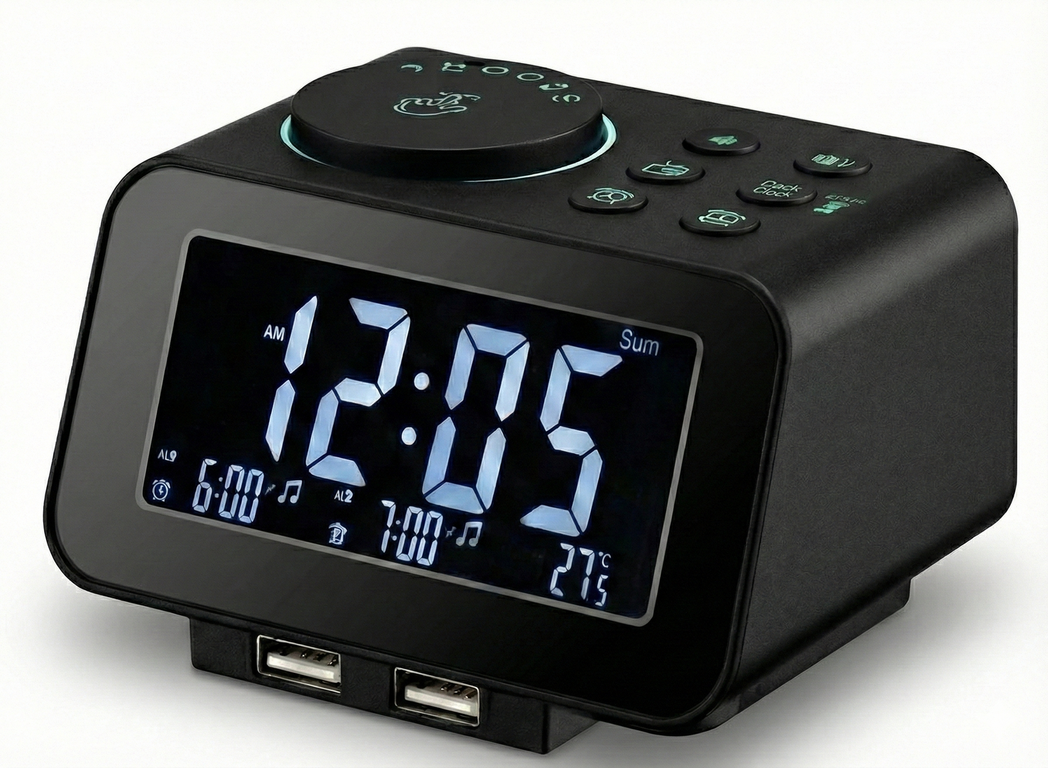 Homebay Digitale Wekkerradio met USB en natuurgeluiden