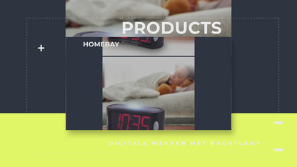 Homebay Digitale Wekker met rood licht demonstratie video